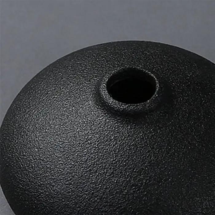Vase à fleurs en céramique noire