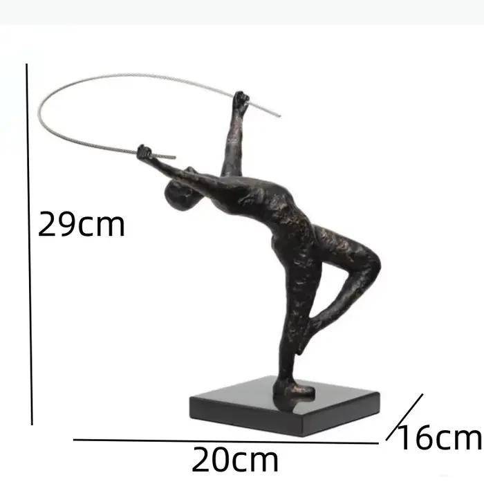 Figurines de gymnastique à ruban, sculptures d'art, ornements, modèles, accessoires de décoration pour la maison, artisanat, miniatures, cadeaux
