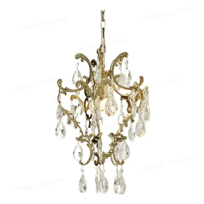 Lampe en cristal de cuivre art deco vintage pour salon chambre salle à manger et autres pièces élégantes