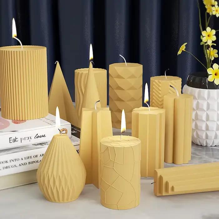 Moule à bougie cylindrique en Silicone
