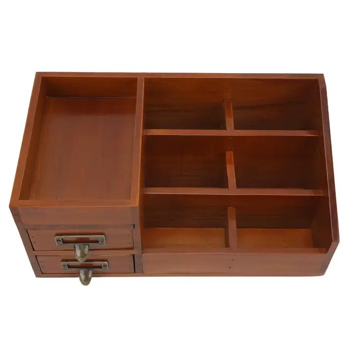 Armoire de rangement en bois multicouche rétro