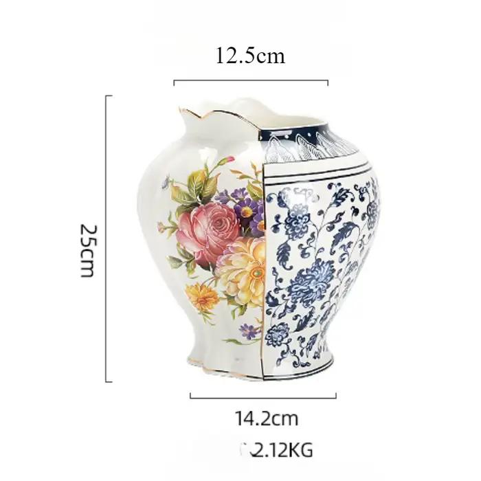 Vase en céramique rétro chinois pour la décoration intérieure