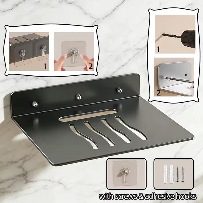 Étagère Murale Flottante en Acier pour Rangement de Routeur