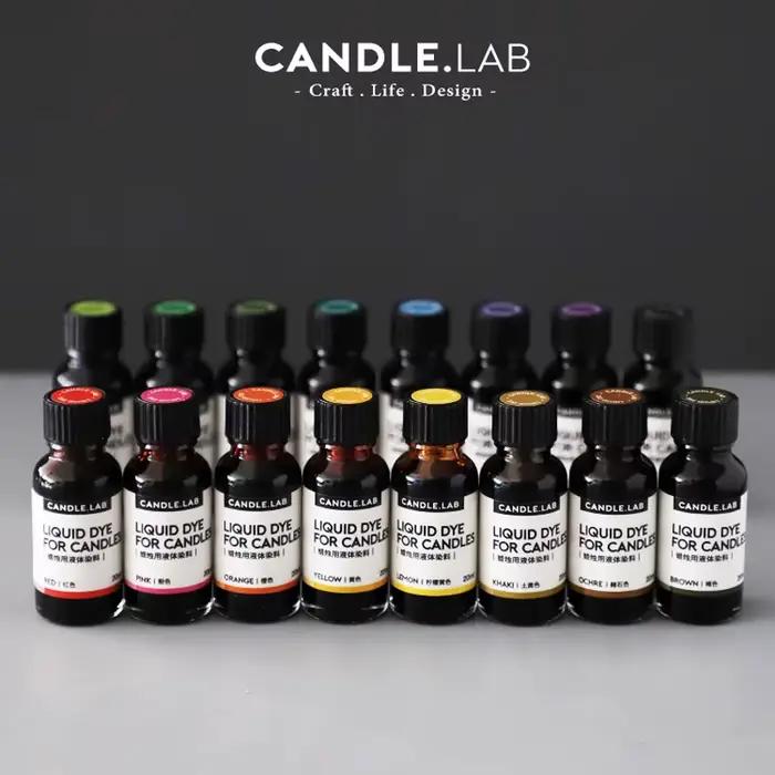 16 couleurs de bougies. Pigment de cire de noix de coco pour bougies à haute concentration, colorant liquide de laboratoire, cire d'abeille, cire de glace, cire de soja, 20ml