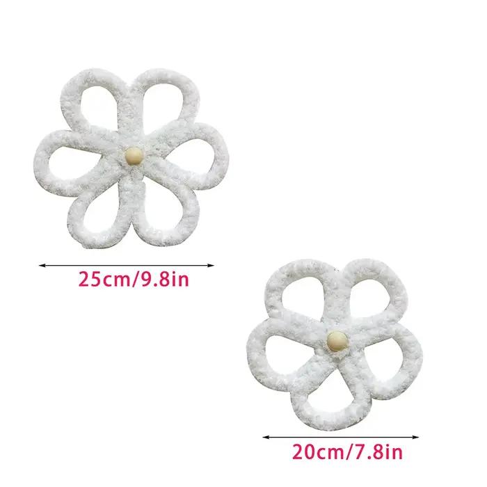 INS nordique bohème tissé marguerite fleur ornements muraux bébé enfants chambre décoration pendentif à la main artisanat pépinière décor Photo accessoires