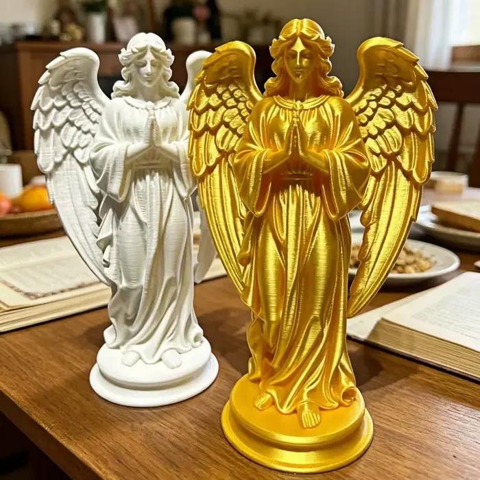 Statue d'ange priant imprimée en 3D