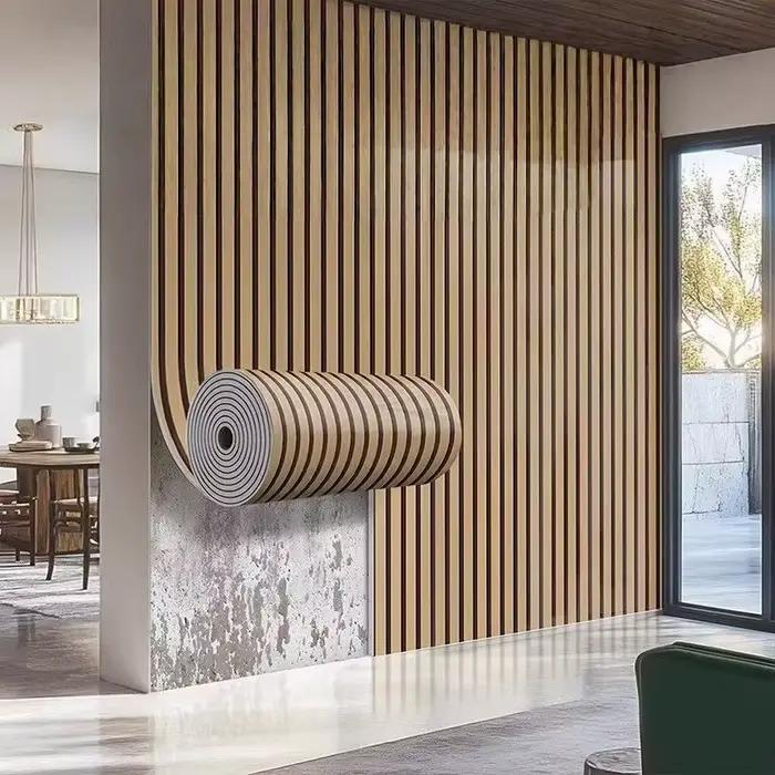 Autocollant mural imitation plaid marron 40cmx3m