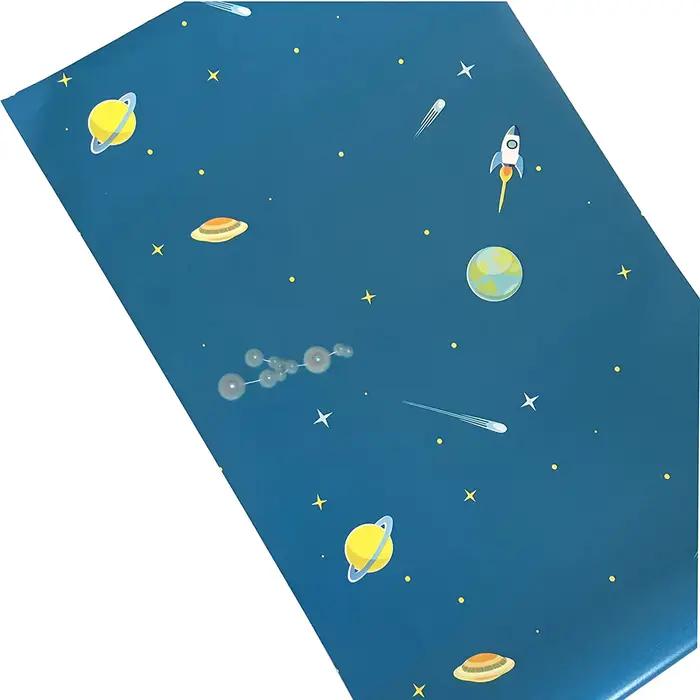 Papier peint en vinyle auto-adhésif décoratif pour chambre d'enfant dessin animé résistant à l'eau et à la moisissure pour décoration murale occasionnelle et cadeau spécial