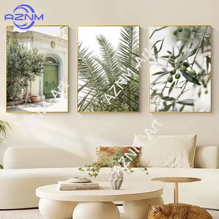 Peinture murale de paysage italien