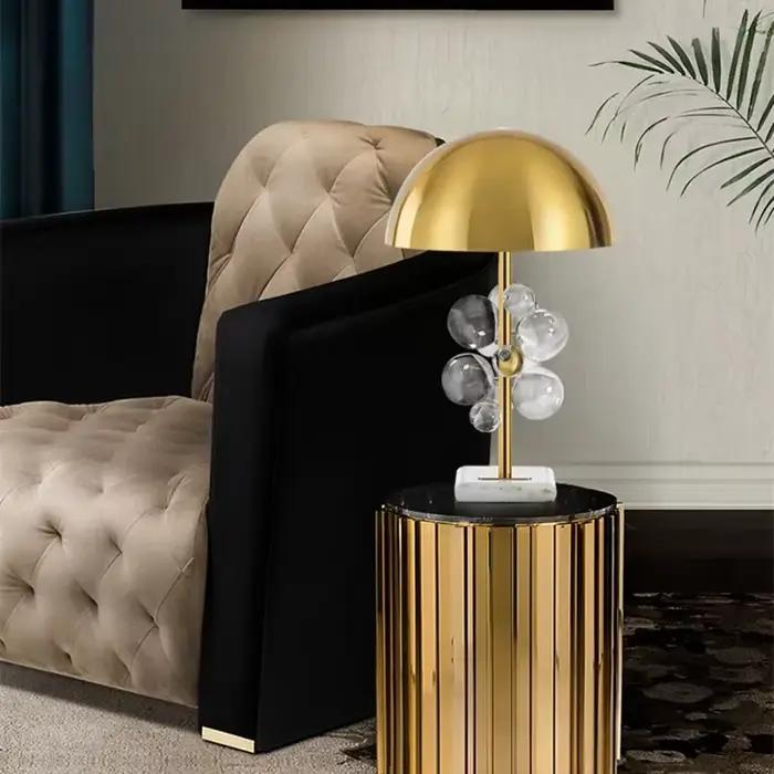 Lampadaire LED créatif nordique boule de verre colorée lampe champignon design italien décoration de salon chambre lampe de lecture