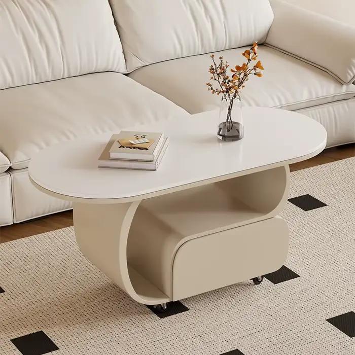 Table basse moderne à roulettes