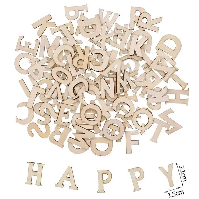 Lettres de l'alphabet anglais décoratives en bois