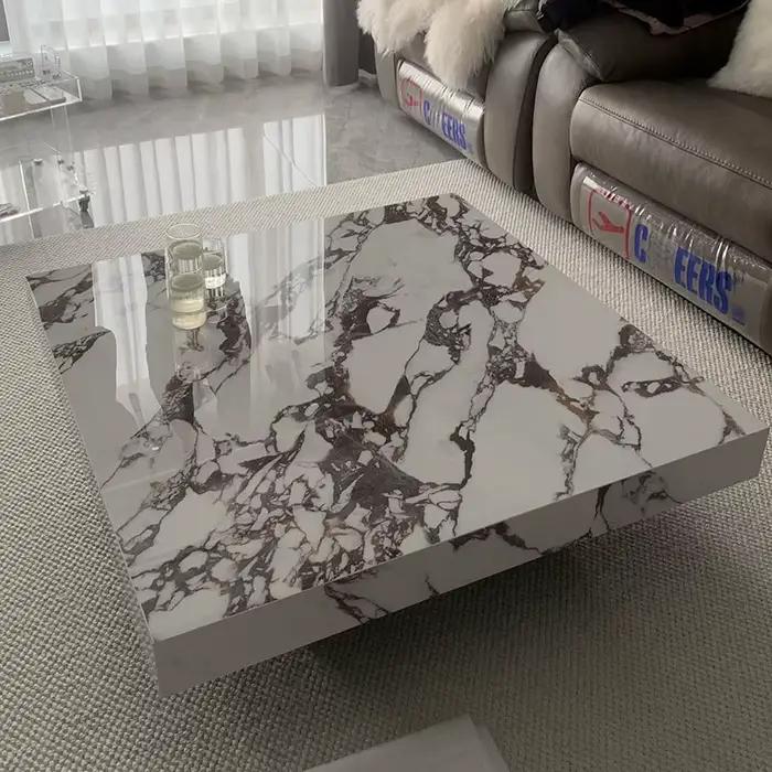 Table basse moderne transparente