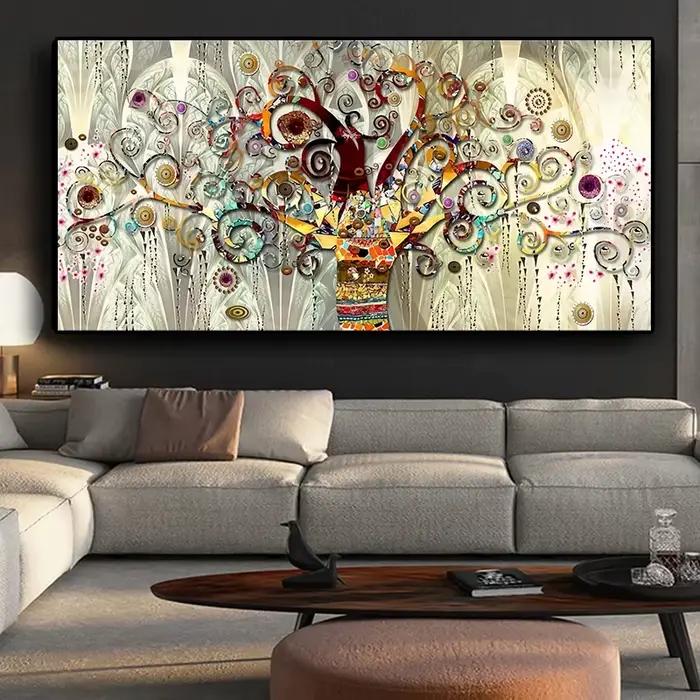 Toile d'art mural avec arbre de vie de Gustav Klimt