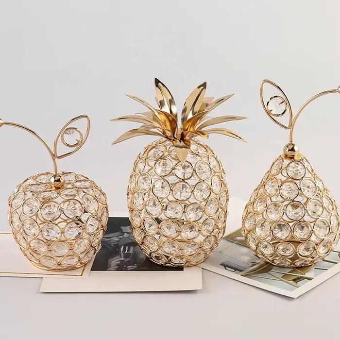 Ornements de pomme en cristal créatifs