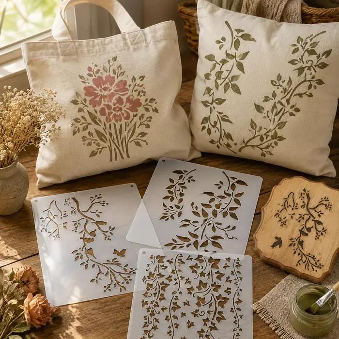 Ensemble de 5 pochoirs à motifs décoratifs