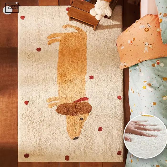 Tapis bébé pour salon moderne tapis en fourrure pour enfants enfants tapis en peluche tapis moelleux Kawaii chambre décor tapis de porte d'entrée tapis