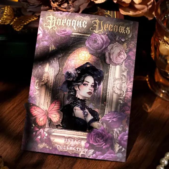 32 feuilles de papier de la série Baroque Fantasy, fournitures pour journal vintage, décoration de base DIY, 6 styles au choix, décoration mignonne