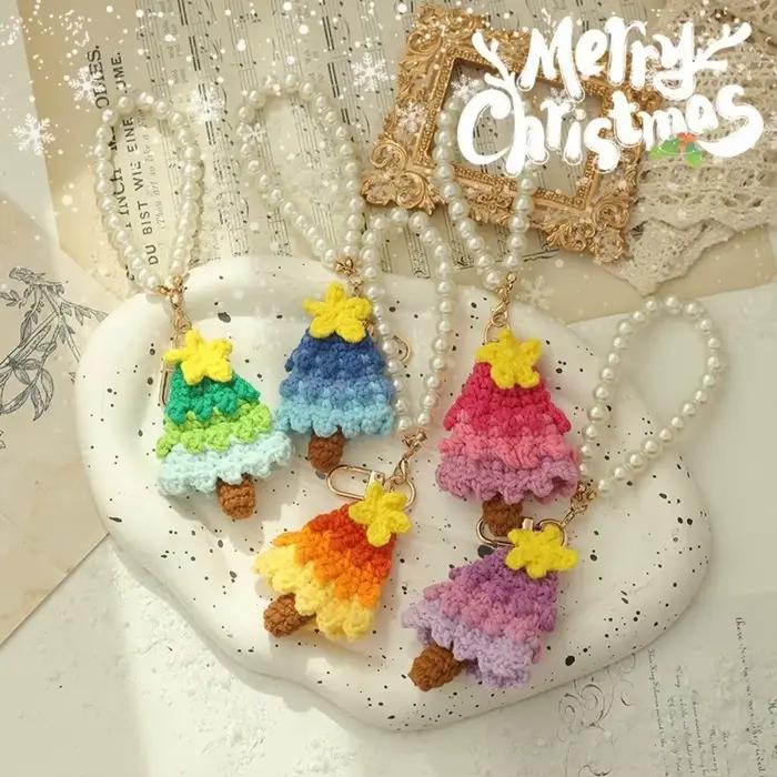 Décoration de la maison personnalisé cadeau de noël porte-clés exquis dessin animé décoration d'arbre de noël mignon noël petit cadeau de noël