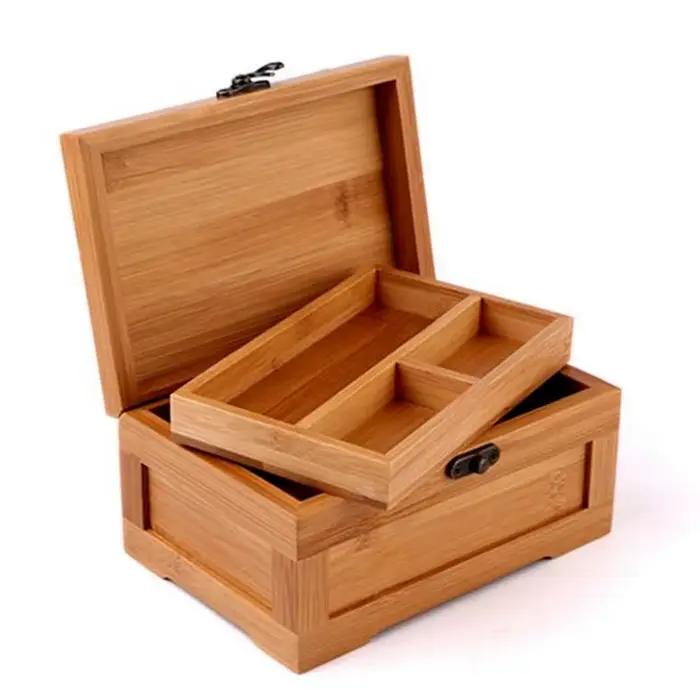 Boîte à bijoux en bambou artisanal