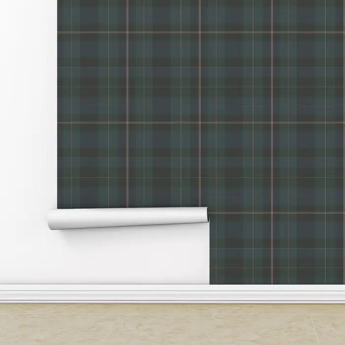 Papier peint traditionnel en Tartan écossais