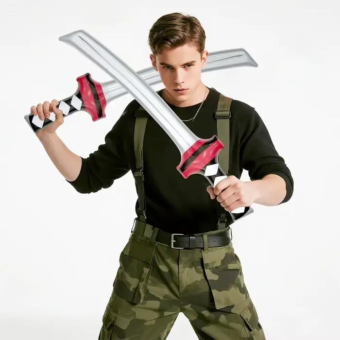 Couteau de samouraï gonflable Ninja, 12 pièces, adapté aux jeux de rôle Ninja, fournitures de fête à la piscine, accessoires de Costume d'halloween