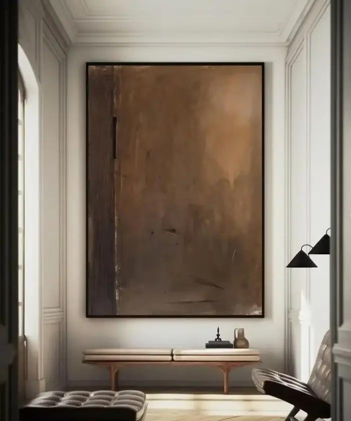 Peinture Wabi-Sabi marron foncé