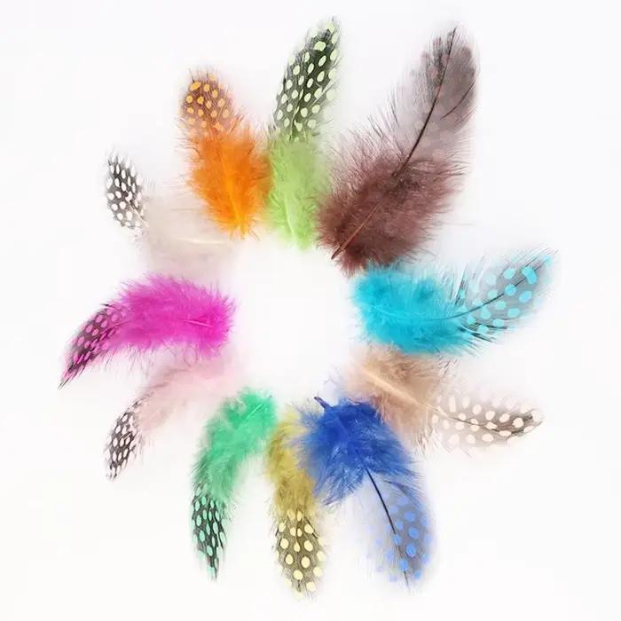 PACK 39BB 100 plumes naturelles colorées pour l'artisanat les décorations mariage