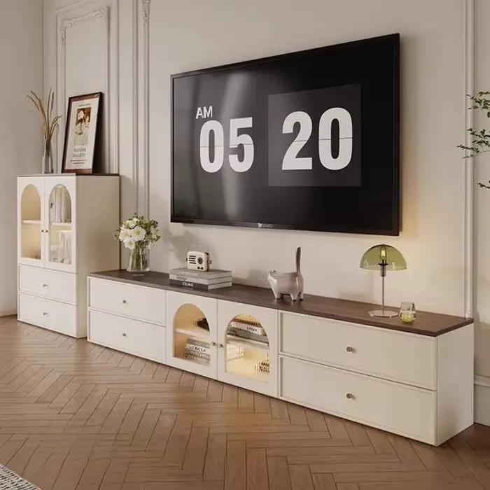 Meuble Tv ornement blanc