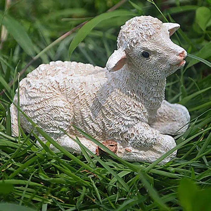Sculpture de Mouton en Résine Synthétique