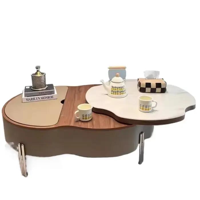 Table basse design Unique de luxe irrégulière Premium Tables basses nordiques pieds relié Mobili Per La Casa meubles de maison