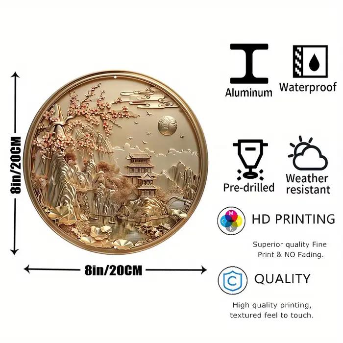 Panneau métallique décoratif en aluminium 40x30cm style pastoral européen américain thème animal pour décoration intérieure et extérieure occasions spéciales