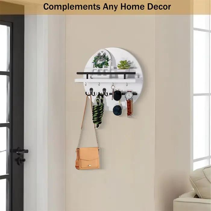 Porte-clés mural décoratif support de clés et courrier en bois pour entrée salon et bureau élégant cadeau d'anniversaire ou de Noël