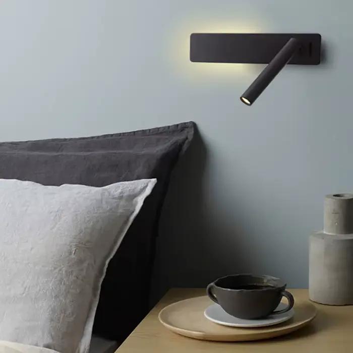 Lampe murale LED de lecture pour chambre à coucher