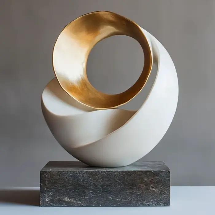 Sculpture en résine moderne abstraite architecture pour bureau et décoration de table occasion spéciale