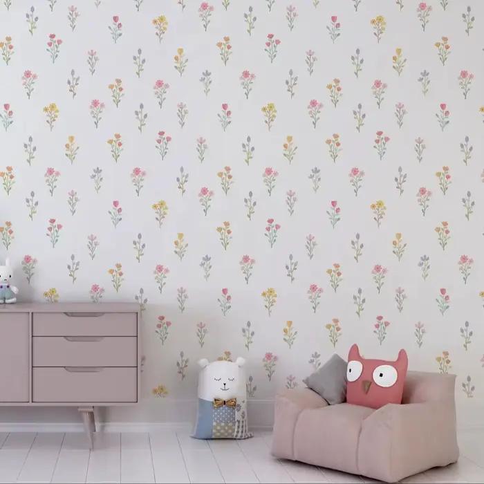 Fonds d'écran décor à la maison, papier peint de fond blanc peler et coller, autocollant de papier peint Floral rose ou papier peint Non tissé Tradition