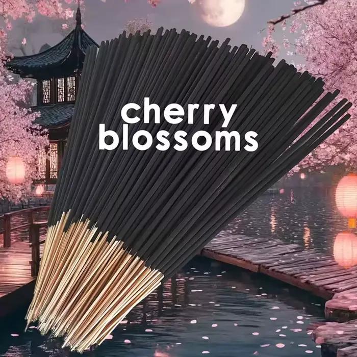 25/55/75/100 pièces bâtons d'encens de fleurs de cerisier japonaises, longue durée de combustion, lisses et propres, adaptés à la maison, à la cuisine et au restaurant, aux bâtons de désodorisants, au