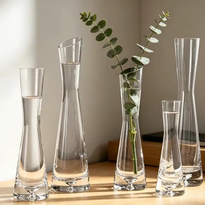Vases en verre modernes pour fleurs hydroponiques