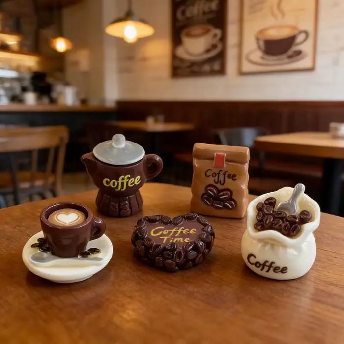 Série de café miniatures en résine