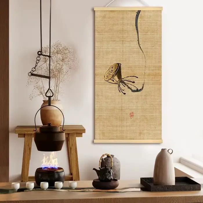 Tapisserie murale suspendue en bambou chinois