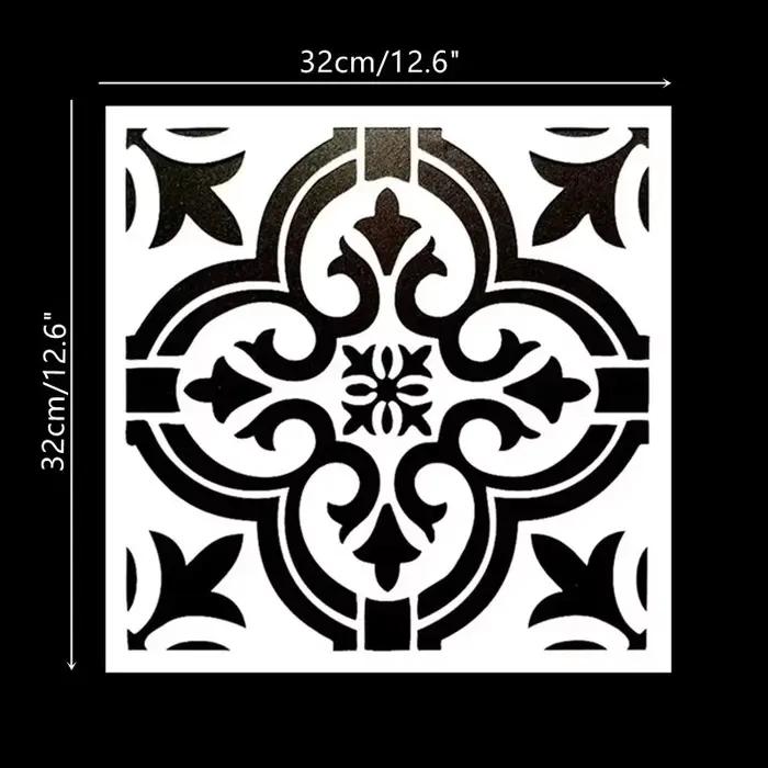 30*30 cm bricolage pochoir peinture modèle rétro fleur motif