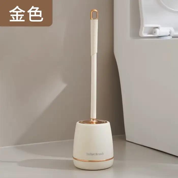 Brosse et support de toilette de luxe avec accents dorés