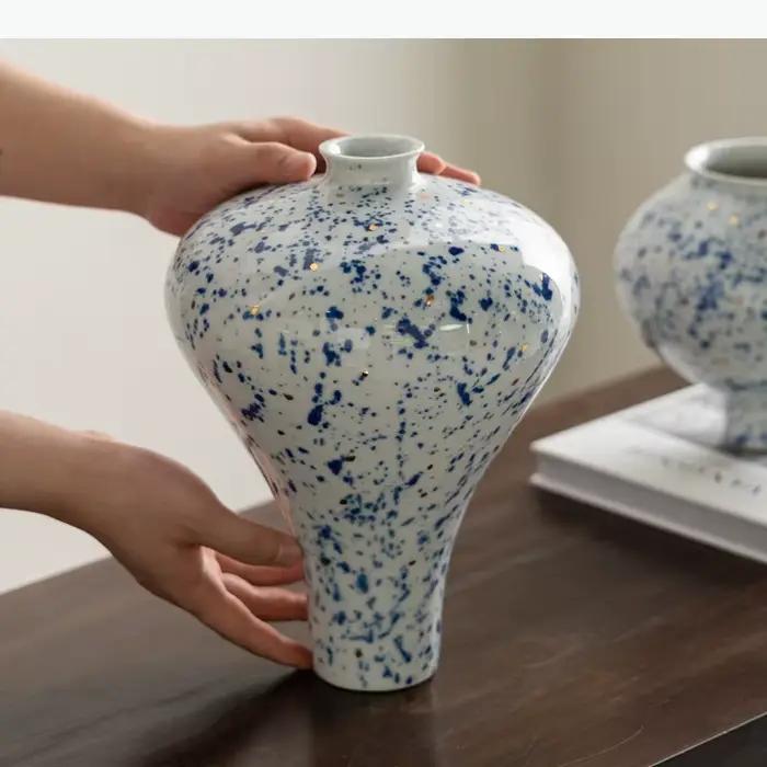 Vase en céramique à bouche étroite, vases à fleurs artistiques, vases décoratifs, vases hydroponiques, arrangement de fleurs, vase pour fleurs séchées