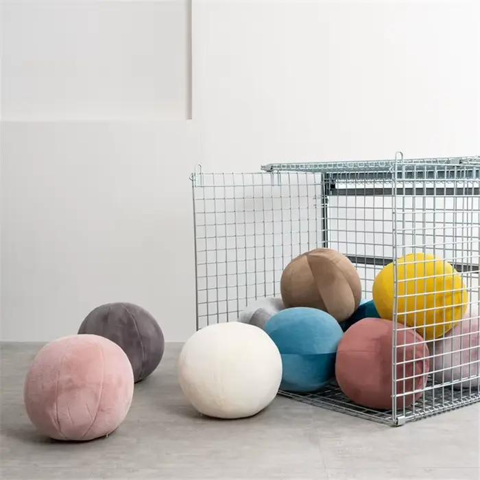 Coussin rond en velours nordique 30x30cm