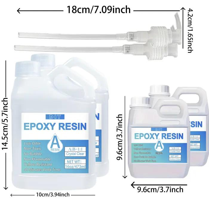 Résine époxy avec pompes