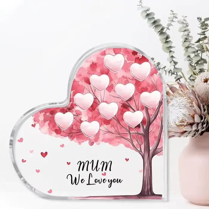 Cadeaux pour la fête des mères de la part de sa fille ou de son fils, plaque d'arbre généalogique personnalisée, panneaux décoratifs familiaux, cadeau d'anniversaire pour maman ou grand-mère