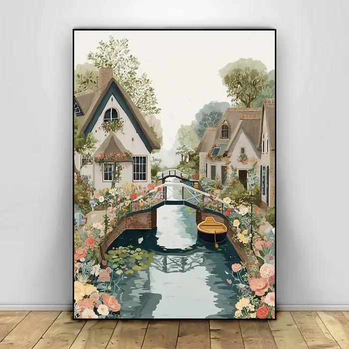 Scène de plage romantique aquarelle