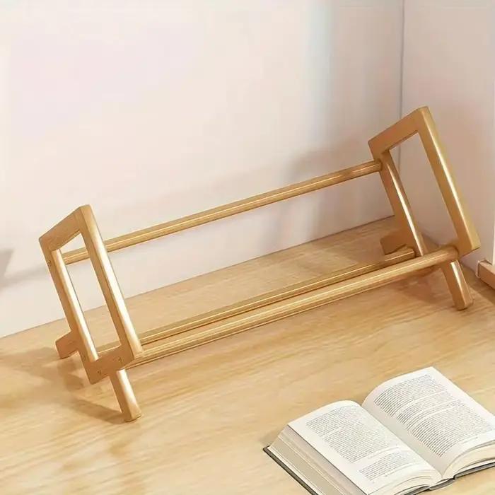 Étagère de bureau en bambou