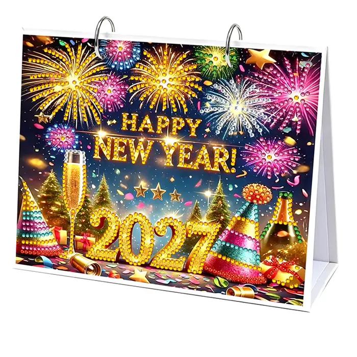 Calendrier de bureau 2027 avec peinture diamant et outils