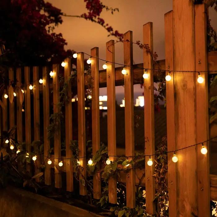 Guirxiété Lumineuse Solaire en Clip pour Décoration Extérieure